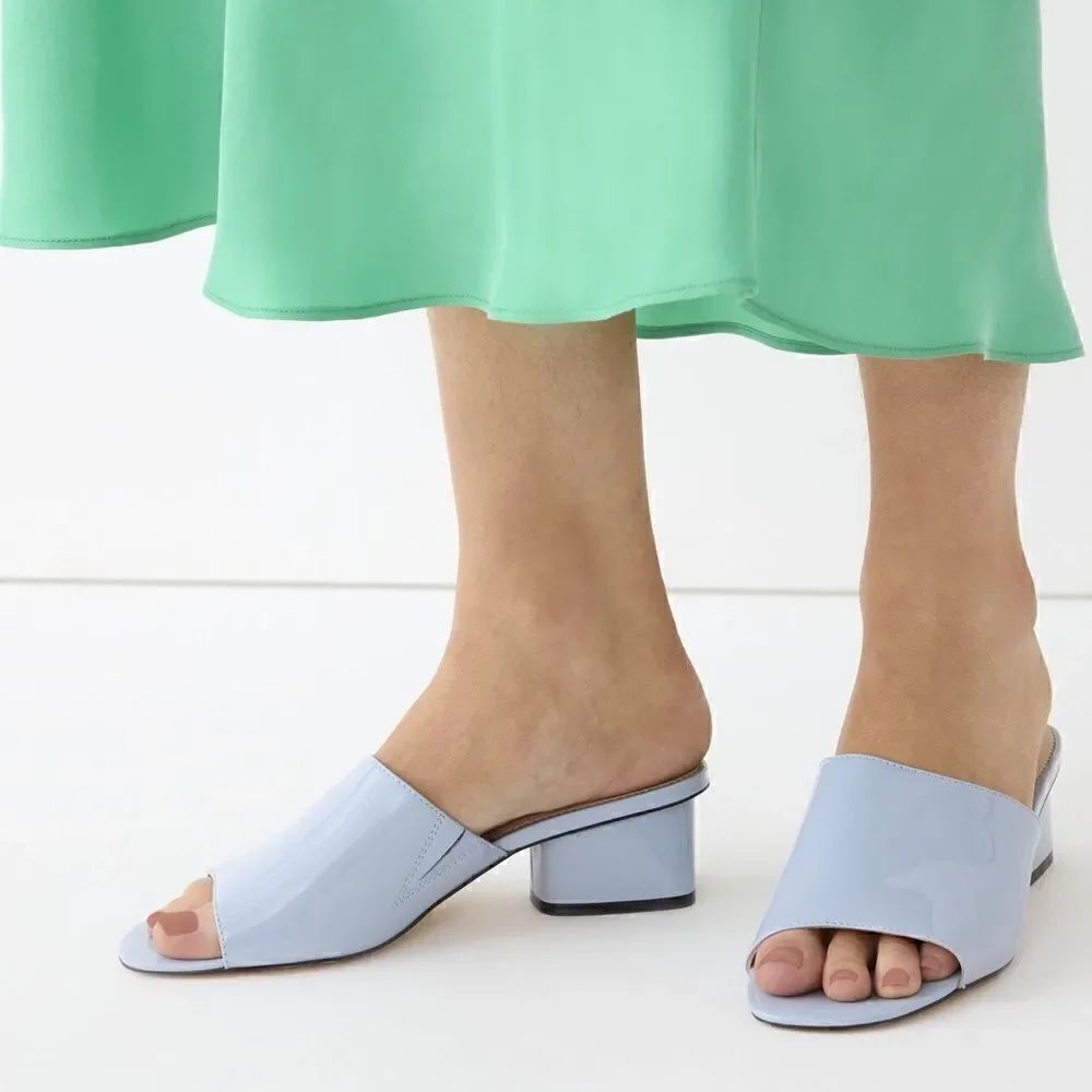 J Crew 1997 Patent Leather Mules NIB
